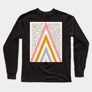 Abstract, Rain, Mid century modern kids wall art, Nursery room Long Sleeve T-Shirt